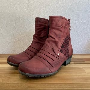Maciejka Red Leather boots Made in Poland